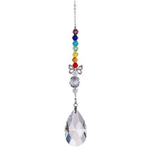 将图片加载到图库查看器,Metallic Hoop Moon Sun Catcher Hanging Crystal Pendant Chandelier Lamps Light Crystals Glass Pendants Light Rainbow Maker Wind Chime Hanging Drop Gift of Good Luck Garden Decor Hanging Ornament For Home Decoration