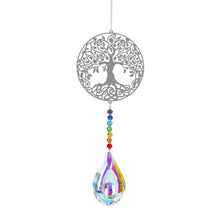 将图片加载到图库查看器,Metallic Hoop Moon Sun Catcher Hanging Crystal Pendant Chandelier Lamps Light Crystals Glass Pendants Light Rainbow Maker Wind Chime Hanging Drop Gift of Good Luck Garden Decor Hanging Ornament For Home Decoration