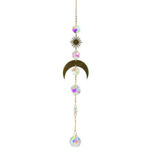 Load image into Gallery viewer, Metallic Hoop Moon Sun Wind Chimes K9 Crystal Prisms Hanging Sun-catcher Rainbow Chaser Window Curtains Pendant Home Decor Gifts For Wall Hanging Decor Room Home Photography Prop