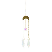 Load image into Gallery viewer, Metallic Hoop Moon Sun Wind Chimes K9 Crystal Prisms Hanging Sun-catcher Rainbow Chaser Window Curtains Pendant Home Decor Gifts For Wall Hanging Decor Room Home Photography Prop