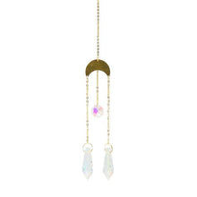 Load image into Gallery viewer, Metallic Hoop Moon Sun Wind Chimes K9 Crystal Prisms Hanging Sun-catcher Rainbow Chaser Window Curtains Pendant Home Decor Gifts For Wall Hanging Decor Room Home Photography Prop