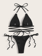 Load image into Gallery viewer, Micro Bikini Crisscross Swimwear Women's Two Piece Swimsuit Bathing Suit Bandage Woman Swimsuit Female Thong Bikinis Set 2 Piece Women Bathing Suit Beachwear