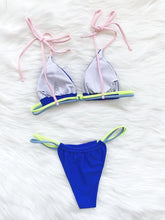 将图片加载到图库查看器,Micro Bikini Set For Women Black Blue Green Pink String Swimwear Women's Halter String Triangle Bikini Set Charming Swimwear Two Piece Swimsuit Women's Swimsuit Push Up Bathers Bathing Suit Bikinis
