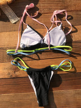 将图片加载到图库查看器,Micro Bikini Set For Women Black Blue Green Pink String Swimwear Women's Halter String Triangle Bikini Set Charming Swimwear Two Piece Swimsuit Women's Swimsuit Push Up Bathers Bathing Suit Bikinis