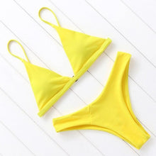 Load image into Gallery viewer, Micro Mini Bikini Swimwear Women Halter Push Up Bikini Set Padded Bra Women's Underwired Triangle Bathing Two Pieces Swimsuit Bikini Set Swimsuit Bandage Swim Suit