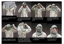 Load image into Gallery viewer, Military Scarves Shemagh Multifunction Tactical cotton head Scarf square Arabic Keffiyeh Wrap Bandana Women Men Scarf Shawl Wrap Pattern of Arab Shemagh Keffiyeh Men Arab Kufiyah Keffiyeh Arabic Muslim Head Wrap