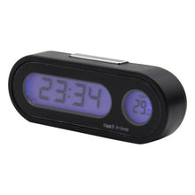 Load image into Gallery viewer, Mini Car Automobile Digital Clock Auto Watch Automotive Digital Alarm Clock LCD Screen Easy to Set can Adhesive Digital Table Car Dashboard Desk Electronic Clock Date Time Calendar Thermometer Hygrometer Decoration Ornament Clock In Car Car-Styling