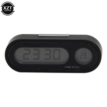 Load image into Gallery viewer, Mini Car Automobile Digital Clock Auto Watch Automotive Digital Alarm Clock LCD Screen Easy to Set can Adhesive Digital Table Car Dashboard Desk Electronic Clock Date Time Calendar Thermometer Hygrometer Decoration Ornament Clock In Car Car-Styling