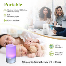 Load image into Gallery viewer, Mini Cool Mist Humidifier with 7 Color LED Lights