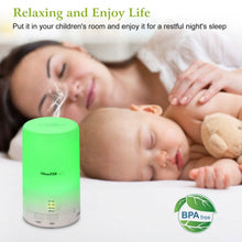 Load image into Gallery viewer, Mini Cool Mist Humidifier with 7 Color LED Lights