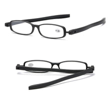 将图片加载到图库查看器,Mini Design Reading Glasses For Men Women Rotating Small Oval Presbyopia Eyewear Portable Unisex Reader Eyeglasses Mini Compact Slim Reading Glasses Lightweight Portable Readers