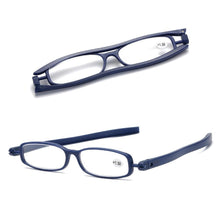 将图片加载到图库查看器,Mini Design Reading Glasses For Men Women Rotating Small Oval Presbyopia Eyewear Portable Unisex Reader Eyeglasses Mini Compact Slim Reading Glasses Lightweight Portable Readers