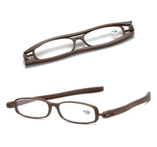 将图片加载到图库查看器,Mini Design Reading Glasses For Men Women Rotating Small Oval Presbyopia Eyewear Portable Unisex Reader Eyeglasses Mini Compact Slim Reading Glasses Lightweight Portable Readers