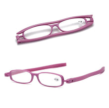 将图片加载到图库查看器,Mini Design Reading Glasses For Men Women Rotating Small Oval Presbyopia Eyewear Portable Unisex Reader Eyeglasses Mini Compact Slim Reading Glasses Lightweight Portable Readers