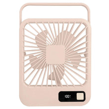 Load image into Gallery viewer, Mini Desktop Cooling Fan Rechargeable Battery Powered with LCD Display