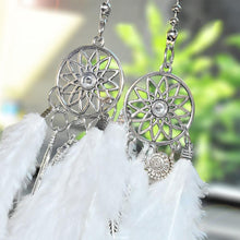 Load image into Gallery viewer, Mini Dream Catcher Car Pendant Wind Chimes Feather Decoration Home Decor Dream Catchers Car Handmade Hanging Charm Wind Chime Traditional White Feather Ornaments Wall Hanging Adornment Handmade Dreamcatcher Gifts