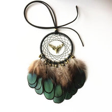 将图片加载到图库查看器,Mini Dream Catcher With Natural Feather Wind Chime Hanging Handmade Lace Feathers Bead Dream Catcher Wind Chimes Hanging Home Room Decoration Car Pendant Ornament Craft Dreamcatcher For Gift Memorial Festival Photography