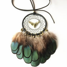 将图片加载到图库查看器,Mini Dream Catcher With Natural Feather Wind Chime Hanging Handmade Lace Feathers Bead Dream Catcher Wind Chimes Hanging Home Room Decoration Car Pendant Ornament Craft Dreamcatcher For Gift Memorial Festival Photography