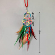 将图片加载到图库查看器,Mini Dream Catcher With Natural Feather Wind Chime Hanging Handmade Lace Feathers Bead Dream Catcher Wind Chimes Hanging Home Room Decoration Car Pendant Ornament Craft Dreamcatcher For Gift Memorial Festival Photography