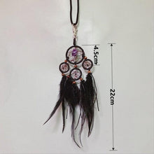 将图片加载到图库查看器,Mini Dream Catcher With Natural Feather Wind Chime Hanging Handmade Lace Feathers Bead Dream Catcher Wind Chimes Hanging Home Room Decoration Car Pendant Ornament Craft Dreamcatcher For Gift Memorial Festival Photography