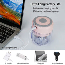 Load image into Gallery viewer, Mini Electric Cordless Garlic Chopper