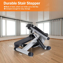 Load image into Gallery viewer, Mini Fitness Stepper with 2 Resistance Bands LCD Monitor