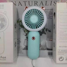 Load image into Gallery viewer, Mini Portable Fan USB Rechargeable Night Light Cooling Handheld Fan Three Speed Adjustable Pocket Personal Small Hand Fan for Child Home School Travel LED Fan