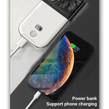 将图片加载到图库查看器,Mini Portable Outdoor Hand Fan Hanging Neck Fan USB Charging 3000mAh Battery Powered 180° Folding Wireless Table Air Cooling Fan 4 Adjustable Speed Portable Pocket Fan for Office Outdoor Travel