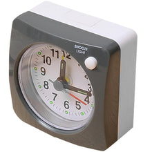 Load image into Gallery viewer, Mini Square Plastic Student Alarm Clock Silent Snooze Bedside Needle Alarm Clock Analog Alarm Clock Battery Operated for Heavy Sleepers Adults Bedrooms Bedside Kids Elderly Non Ticking Alarm Clocks with Non Ticking Portable Home Travel Alarm Clock