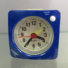 Load image into Gallery viewer, Mini Square Plastic Student Alarm Clock Silent Snooze Bedside Needle Alarm Clock Analog Alarm Clock Battery Operated for Heavy Sleepers Adults Bedrooms Bedside Kids Elderly Non Ticking Alarm Clocks with Non Ticking Portable Home Travel Alarm Clock