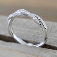 将图片加载到图库查看器,Minimalism 925 Silver Zirconia Twist Ring
