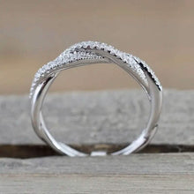 将图片加载到图库查看器,Minimalism 925 Silver Zirconia Twist Ring