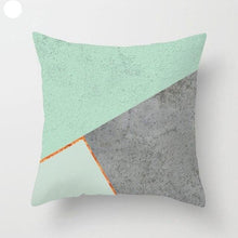 Load image into Gallery viewer, Mint Green Cushion Cover Pillowslip Home Supplies Decorative Fresh Mint Green Gray Watercolour Stripes Generic Solid Decorative Bedroom Pillow Cases Covers Pillow Case Simple Living Room
