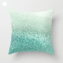 Load image into Gallery viewer, Mint Green Cushion Cover Pillowslip Home Supplies Decorative Fresh Mint Green Gray Watercolour Stripes Generic Solid Decorative Bedroom Pillow Cases Covers Pillow Case Simple Living Room