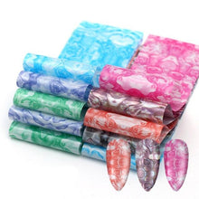 Load image into Gallery viewer, Mix Nail Art Transfer Foil Sticker Angles Decoration Nail Art Decals Design For Nails Wraps Follie Nail Foil Transfer Sticker Kit, Nail Art Decals Nail Foil Glass Paper Nail Decals Nail Wraps for Nail Art Decorations Supplies