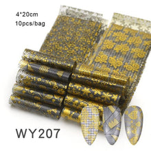 Load image into Gallery viewer, Mix Nail Art Transfer Foil Sticker Angles Decoration Nail Art Decals Design For Nails Wraps Follie Nail Foil Transfer Sticker Kit, Nail Art Decals Nail Foil Glass Paper Nail Decals Nail Wraps for Nail Art Decorations Supplies