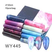 Load image into Gallery viewer, Mix Nail Art Transfer Foil Sticker Angles Decoration Nail Art Decals Design For Nails Wraps Follie Nail Foil Transfer Sticker Kit, Nail Art Decals Nail Foil Glass Paper Nail Decals Nail Wraps for Nail Art Decorations Supplies