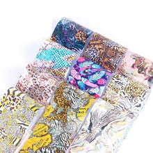 Load image into Gallery viewer, Mix Nail Art Transfer Foil Sticker Angles Decoration Nail Art Decals Design For Nails Wraps Follie Nail Foil Transfer Sticker Kit, Nail Art Decals Nail Foil Glass Paper Nail Decals Nail Wraps for Nail Art Decorations Supplies