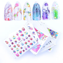 Load image into Gallery viewer, Mixed Designs Water Nail Stickers Decals Dream Catcher Transfer Tip Watermark Flora Painting Slider Manicure Decoration Girls Manicure Decoration Nail Art Supplies 3D Self-Adhesive Nail Decals Designer Nail Stickers for Acrylic Nails