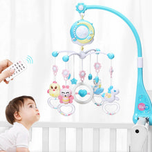 Load image into Gallery viewer, Mobile Star Projection Nursery Light Baby Rattle Toy with Music Box Remote Control