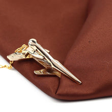 Load image into Gallery viewer, Modern Airplane Shaped Men Tie Clip Pilot Business Men Tie Clip Golden Plating Airplane Tie Clips Wedding Gift Necktie Clip Quality Tie Clasp Men Suits Wedding Gift