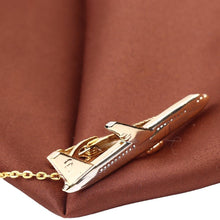 Load image into Gallery viewer, Modern Airplane Shaped Men Tie Clip Pilot Business Men Tie Clip Golden Plating Airplane Tie Clips Wedding Gift Necktie Clip Quality Tie Clasp Men Suits Wedding Gift