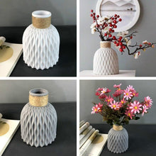Load image into Gallery viewer, Modern Artifical Floral Plastic Vase Imitation Ceramic Flower Pot For Home Decor Living Room Centerpieces And Events Ornamnet