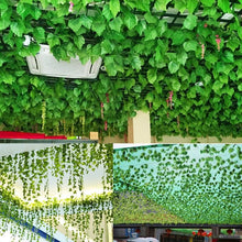Load image into Gallery viewer, Modern Artificial Green Eucalyptus Leaves Garland Wisteria Rattan Fake Decor Silk Leaf Vines For Wedding Birthday Party Decor