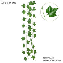 Load image into Gallery viewer, Modern Artificial Green Eucalyptus Leaves Garland Wisteria Rattan Fake Decor Silk Leaf Vines For Wedding Birthday Party Decor