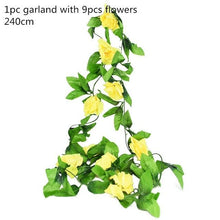 Load image into Gallery viewer, Modern Artificial Green Eucalyptus Leaves Garland Wisteria Rattan Fake Decor Silk Leaf Vines For Wedding Birthday Party Decor