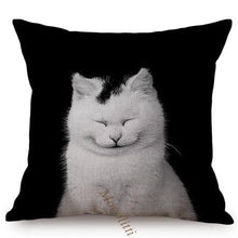 Load image into Gallery viewer, Modern Black And White Animals Portrait Photography Of Lion Zebra Elephant Tiger Pattern Sofa Pillow Cover Home Decor Square Cushions Cover 45x45cm