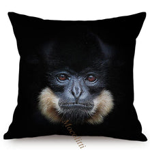 Load image into Gallery viewer, Modern Black And White Animals Portrait Photography Of Lion Zebra Elephant Tiger Pattern Sofa Pillow Cover Home Decor Square Cushions Cover 45x45cm