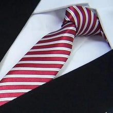 Load image into Gallery viewer, Modern Black And White Men Necktie Casual Business Meeting Formal Polyester Skinny Slim Necktie