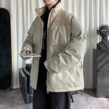 Load image into Gallery viewer, Modern Black Thick Solid Color Jacket Men's Oversized Warm Jacket Lightweight Padded Winter Coats Fashion Male Heavyweight Jackets Big Oversized Comfortable Autumn Jackets Fashionable Design